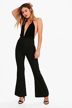 Boohoo Petite Tailored Flare Trouser