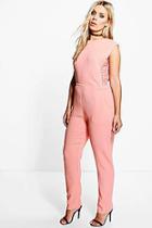 Boohoo Plus Kennedy Boutique Crochet Insert Jumpsuit