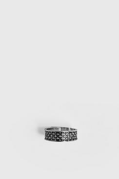 Boohoo Diamond Engraved Ring