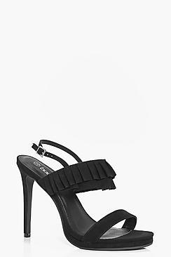 Boohoo Taylor Frill Trim Two Part Heels