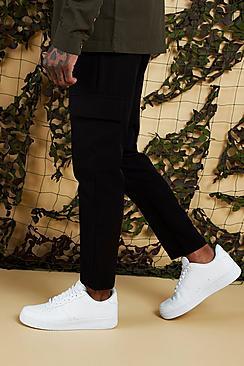 Boohoo Plain Utility Pocket Smart Jogger Trouser