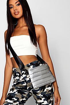 Boohoo Puff Quilt Cross Body Bag
