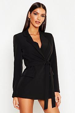 Boohoo Wrap Double Layer Blazer