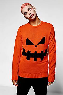 Boohoo Pumpkin Crew Neck Jumper