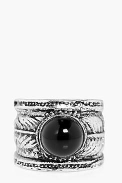 Boohoo Brooke Boho Stone Adjustable Detail Ring