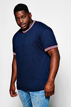 Boohoo Big And Tall T-shirt With Sports Rib