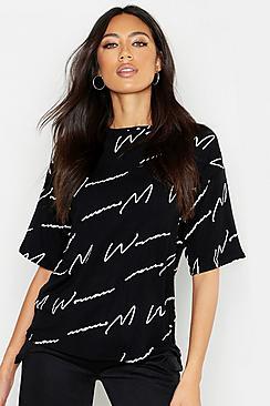 Boohoo Woman Script Tee