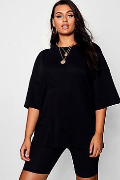 Boohoo Plus Pastel Oversized Boyfriend T Shirt