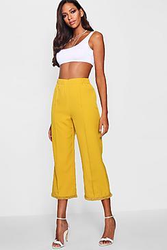 Boohoo Woven Tassel Hem Trousers