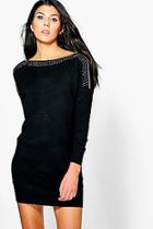 Boohoo Lydia Studded Detail Jumper Dress