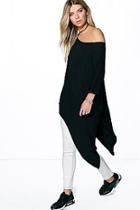 Boohoo Rita Assymetric Oversized Split Top