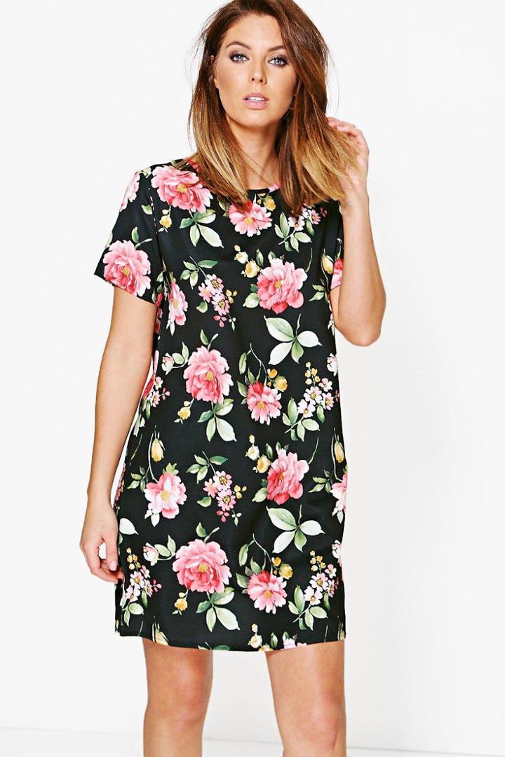 Boohoo Zoey Floral Shift Dress Multi