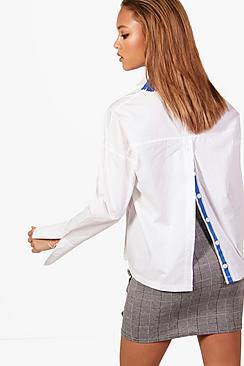 Boohoo Lillie Sports Stripe Shirt