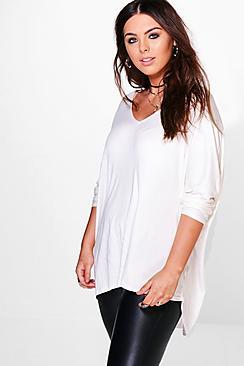 Boohoo Plus Lily Long Sleeve Basic Tee