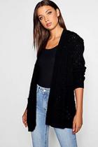 Boohoo Tall Honeycomb Knit Edge To Edge Cardigan