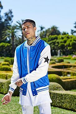 Boohoo French Montana Varsity Star Badge Bomber