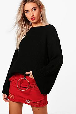 Boohoo Jasmine Wide Sleeve Jumper