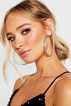 Boohoo Textured Twist Hoop Earrings