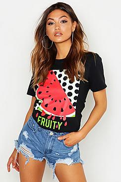 Boohoo Fruity Graphic Tee