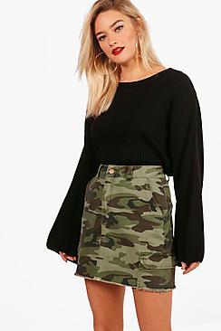 Boohoo Lois Wide Sleeve Rib Knit Jumper