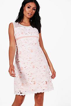 Boohoo Boutique Lace Contrast Bodycon Dress