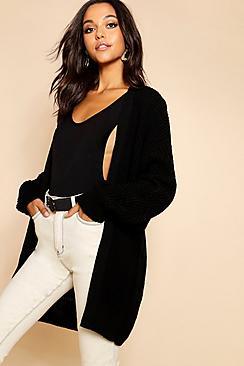 Boohoo Slouchy Oversized Balloon Sleeve Cardigan