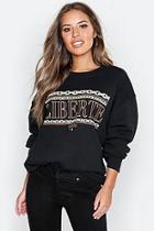 Boohoo Petite Liberte Chain Print Sweat