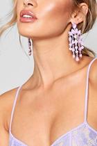 Boohoo Ava Statement Gemstone Waterfall Earrings