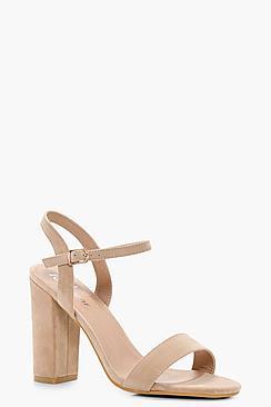 Boohoo Block Heel Barely There Heels