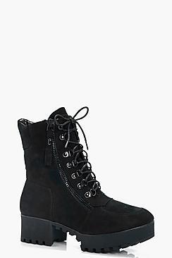 Boohoo Theresa Cleated Hiker Boot