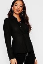 Boohoo Twist Front Shirt