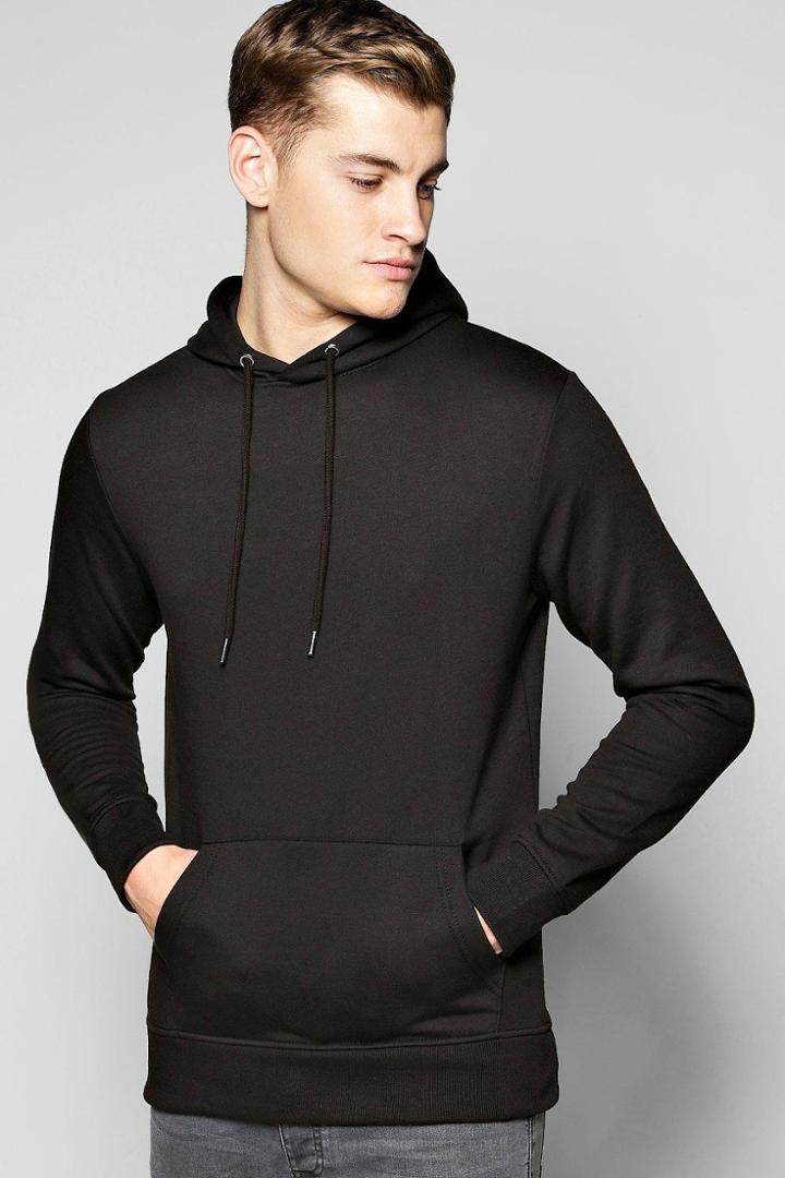 Boohoo Over The Head Hoodie Black