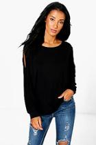 Boohoo Emma Cold Shoulder Dipped Hem Top