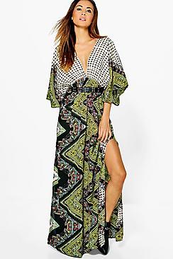 Boohoo Jayne Kimono Maxi Dress