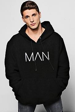 Boohoo Oversized Man Borg Hoodie