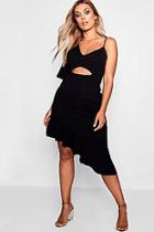 Boohoo Plus Terri Lace Detail Ruffle Maxi Dress