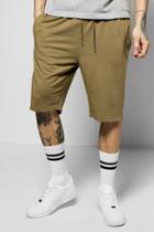 Boohoo Basic Jersey Shorts Khaki