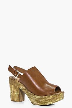 Boohoo Laura Slingback Peeptoe Mule