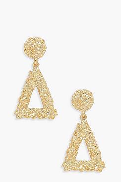 Boohoo Triangle Textured Statement Earrings