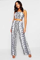 Boohoo Animal Mix Print Top + Trouser Co-ord