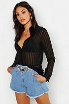 Boohoo Tall Burnout Shirt