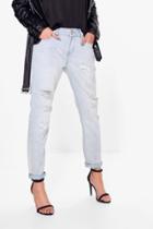 Boohoo Lucy Ripped Skinny Jeans Blue