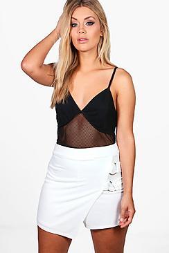 Boohoo Plus Anne D-ring Detail Skort