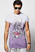 Boohoo Longline Man-archy Bleach T-shirt
