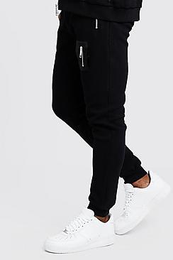 Boohoo Rib Utility Detail Skinny Fit Jogger
