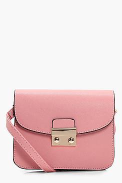 Boohoo Eve Lock Front Mini Cross Body Bag