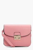 Boohoo Eve Lock Front Mini Cross Body Bag