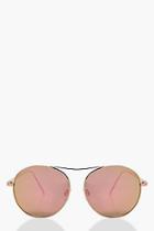 Boohoo Kara Purple Revo Lens Round Sunglasses