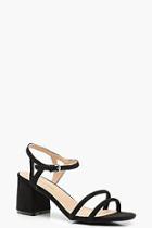 Boohoo Wide Fit Double Strap 2 Part Heels