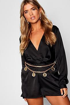 Boohoo Coin Chain Belt